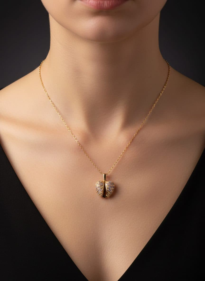 Stainless Steel Jewelry Fashion Open Zircon Angel Wings Blank Heart Pendant Necklaces